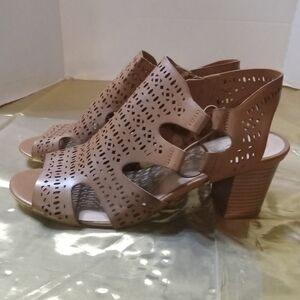 Cloudwalkers Brown Cutout Heeled Sandals NWOT